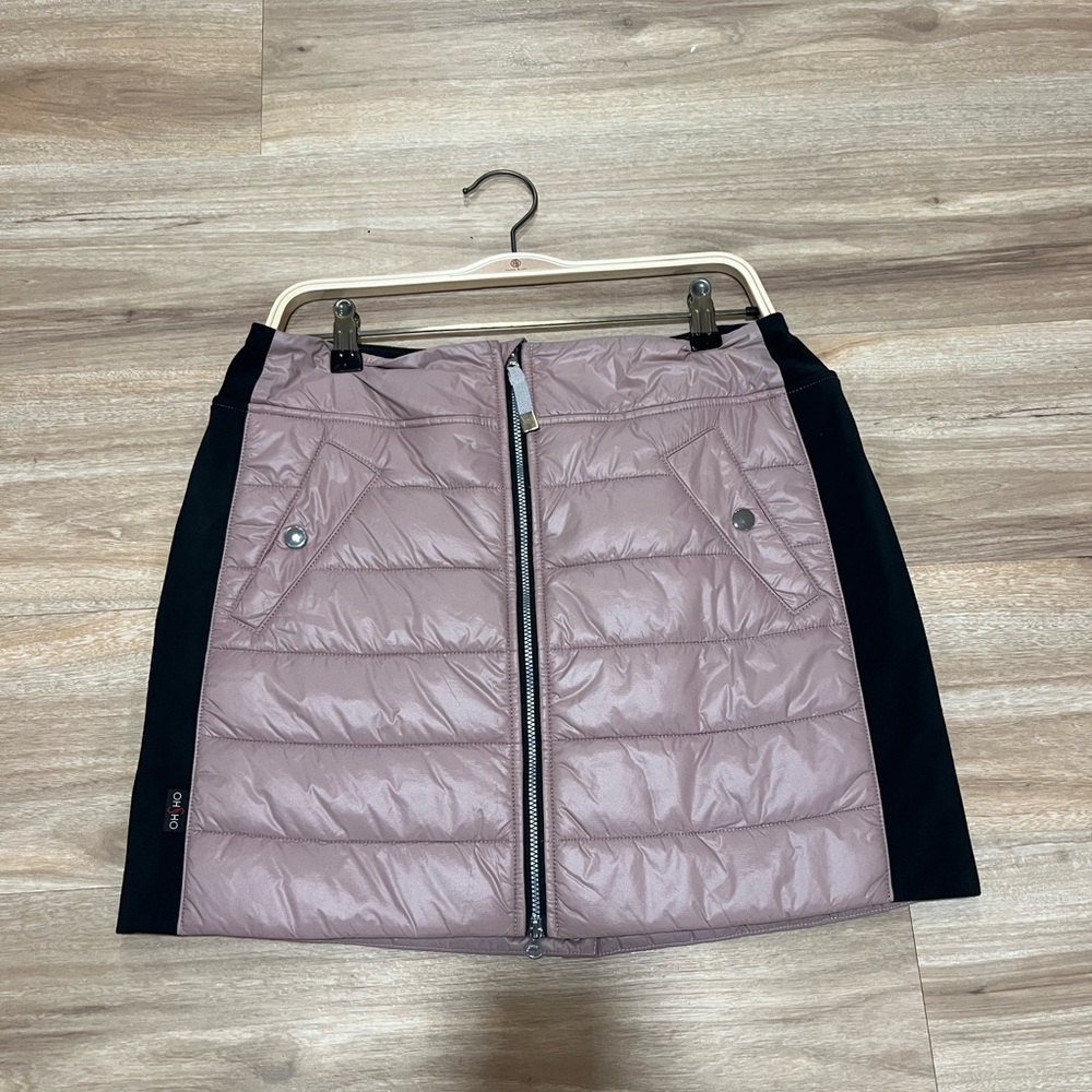 OHSHO Quilted Winter Skirt with Black Side Panels